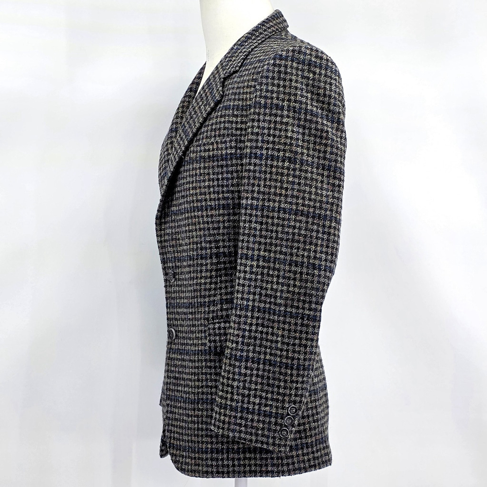 Quiet Luxury Dominic d’bruzzi Grodins Tweed Blazer Men’s M Blue Check - Picture 4 of 16